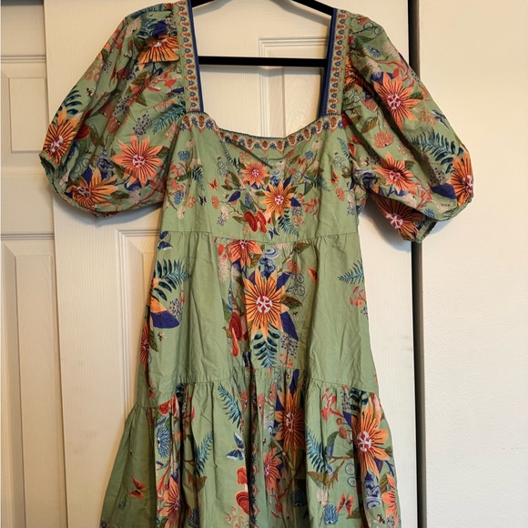 FARM Rio Dresses & Skirts - Farm Rio Green Bright Yard Mini Dress